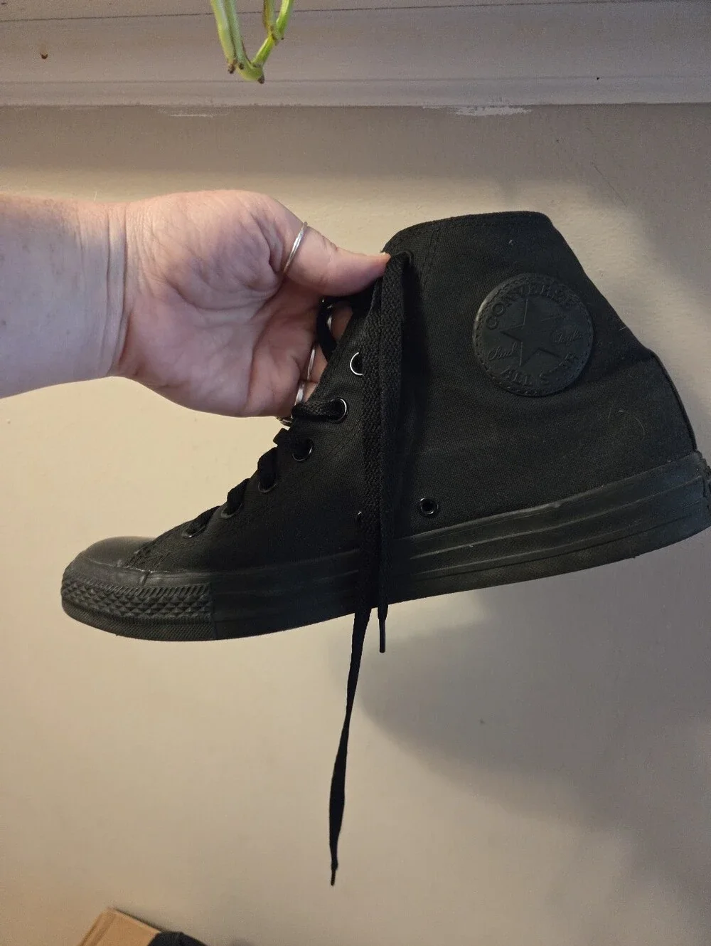Converse All Star Hi Triple Black Monochrome  Sneakers Men's 10.5